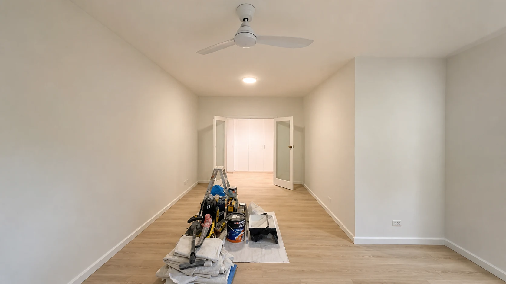 image of freshly painted modern living room
