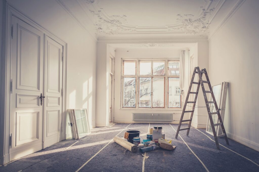 renovation - apartment during restoration paint